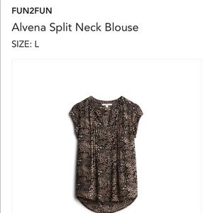 Alvena Split Neck Blouse